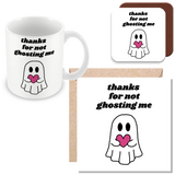 Muggz - Thanks for Not Ghosting Me Mug, Card, Coaster Gift sets - Couples in Love