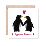 Muggz - Penguins Together Forever Mug, Card, Coaster Gift sets - Penguin Couple in Love