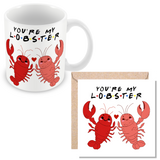 Muggz - You're My Lobster Mug, Card, Coaster Gift sets - Gift for Friends Birthday Anniversary Valentines - Together Forever