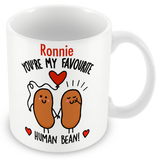 Muggz - Personalised Mug, Card, Coaster Gift sets - My Favourite Human Bean - Couples in Love