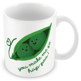 Muggz - Two Peas in a Pod Mug, Card, Coaster Gift sets - You Make me so Hap-pea