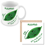 Muggz - Personalised Mug, Card, Coaster Gift sets - Two Peas in a Pod - Best Friends or Couple Gift