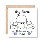 Personalised Mummy We Love You So MUSH – Mug, Card & Coaster Gift Sets - Cute Mushroom Mummy – Gift for Mum - Mum 4 Children