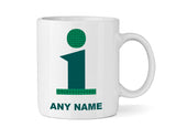 Letter I Alphabet Mug - Personalised A-Z Mug