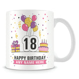 18th Birthday Balloons Mug