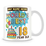 18th World's Best Birthday Personalised Mug