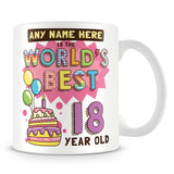 18th World's Best Birthday Personalised Mug