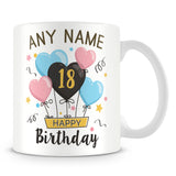 18th Birthday Balloons Design Mug