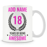 18th Birthday Awesome Design Mug