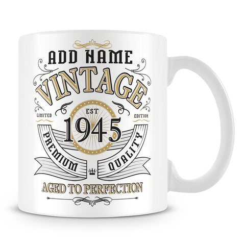 Vintage 1945 Aged to Perfection Mug