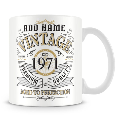 Vintage 1971 Aged to Perfection Mug