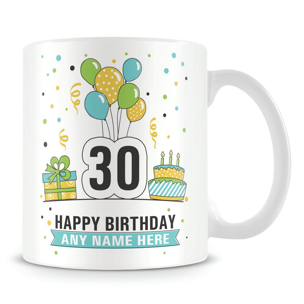 30th Birthday Mug Personalised Gift - P37 – MUGGZ