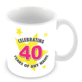 40th Birthday Star Personalised Mug