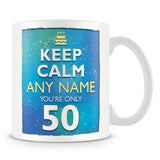 50th Birthday Keep Calm Mug