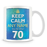 70th Birthday Keep Calm Mug