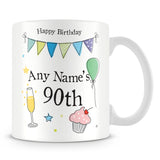 90th Birthday Party Personalised Mug