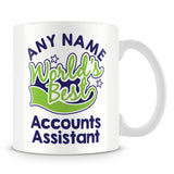 Worlds Best Accounts Assistant Personalised Mug - Green