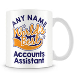 Worlds Best Accounts Assistant Personalised Mug - Orange