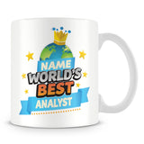 Analyst Mug - World's Best Personalised Gift  - Blue