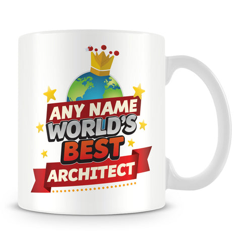 Architect Mug - World's Best Personalised Gift  - Red