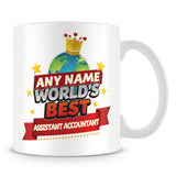 Assistant Accountant Mug - World's Best Personalised Gift  - Red