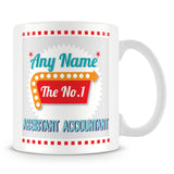 Assistant Accountant Personalised Mug - No.1 Retro Gift - Green