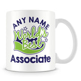 Worlds Best Associate Personalised Mug - Green