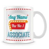 Associate Personalised Mug - No.1 Retro Gift - Green