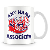 Worlds Best Associate Personalised Mug - Red