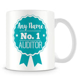 Auditor Mug - Personalised Gift - Rosette Design - Green