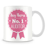 Auditor Mug - Personalised Gift - Rosette Design - Pink