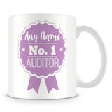 Auditor Mug - Personalised Gift - Rosette Design - Purple