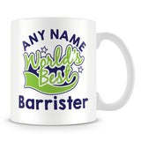 Worlds Best Barrister Personalised Mug - Green