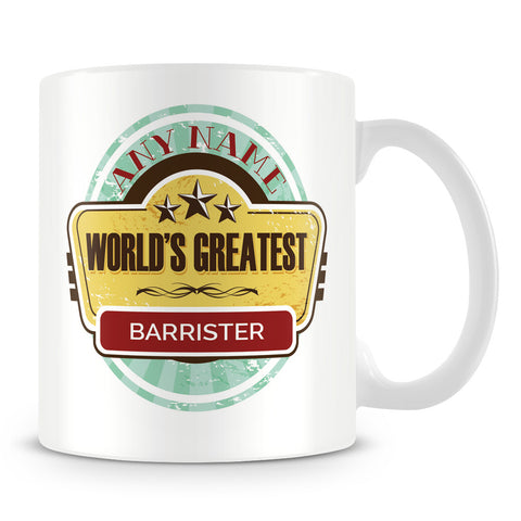 Worlds Greatest Barrister Personalised Mug