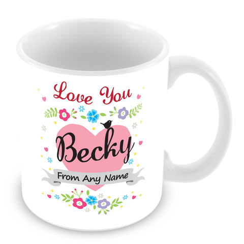 Becky Mug - Love You Becky Personalised Gift