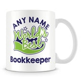 Worlds Best Bookkeeper Personalised Mug - Green