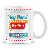 Bookkeeper Personalised Mug - No.1 Retro Gift - Green