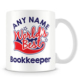 Worlds Best Bookkeeper Personalised Mug - Red