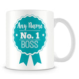 Boss Mug - Personalised Gift - Rosette Design - Green