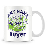 Worlds Best Buyer Personalised Mug - Green