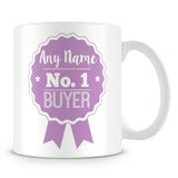 Buyer Mug - Personalised Gift - Rosette Design - Purple