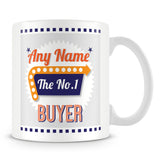 Buyer Personalised Mug - No.1 Retro Gift - Orange