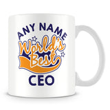 Worlds Best CEO Personalised Mug - Orange