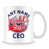 Worlds Best CEO Personalised Mug - Red