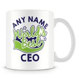 Worlds Best CEO Personalised Mug - Green