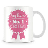 Consultant Mug - Personalised Gift - Rosette Design - Pink