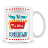 Consultant Personalised Mug - No.1 Retro Gift - Green