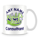 Worlds Best Consultant Personalised Mug - Green