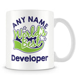 Worlds Best Developer Personalised Mug - Green