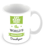 The Worlds Greatest Developer Personalised Mug - Green